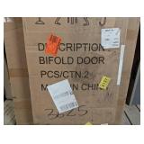 EH PUERTA 24 in. x 80 in. 1-Lite Panel Solid Core White Primed Composite MDF Closet Bi-fold Door with Handle and Hardware