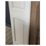 Alexandria Moulding 18 in x 80 in x 1-3/8 in. 2-Panel Raised Square Top, Ovolo Sticking, Pre-Fit and Beveled, Primed Wood Core Door Slab