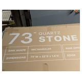 ARIEL Hepburn 72 in. W x 21.5 in. D x 34.5 in. H Bath Vanity Cabinet without Top in Oak WITH Marble Top, No sinks