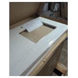 ARIEL Hepburn 72 in. W x 21.5 in. D x 34.5 in. H Bath Vanity Cabinet without Top in Oak WITH Marble Top, No sinks