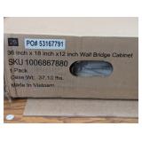 Avondale 36 in. W x 12 in. D x 18 in. H Ready to Assemble Plywood Shaker Wall Bridge Kitchen Cabinet in Alpine White