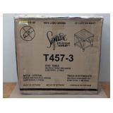 Aldwin 26 in. Gray Rectangle Wood End Table with Lower Shelf