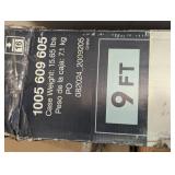 9 Ft. Aluminum Outdoor Patio Umbrella with Hand Crank Lift in Brilliant Blue - Hampton Bay