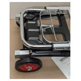 Aluminum 2 in 1 Folding Hand Truck 400lbs. Capacity Heavy Duty Collapsible Dolly Rubber Wheels Industrial Transport Cart