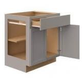 Courtland 30 in. W x 24 in. D x 34.5 in. H Assembled Shaker Base Kitchen Cabinet in Sterling Gray