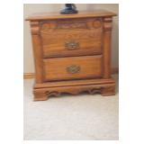 2-Drawer Wooden Night Stand