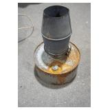 Antique Galvanized Steel Oil Lamp