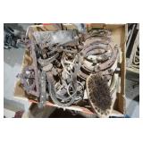 Horse Shoes, Vintage Ice Skates, Stirrups, and other Horse Tack