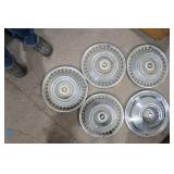 Vintage Hub Caps (4ct) Chevy (1ct) Cadillac
