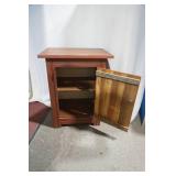 1 Door Wooden Cabinet (Cherry Stain Finish)