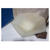 Pair of Lamps with Frosted Glass Lamp Shades