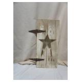 Wooden Window Shutter w/ Star Cutout