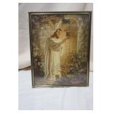Vintage Framed Lithograph "Christ at Heart