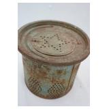 Vintage Metal Minnow Bucket