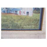 "Who Let the Cows Out" Reprint by Bill Zierke. 17"x17" Rustic Wood Frame