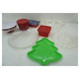 Christmas Serving Platters, Bowls, Egg Plate, Containers (poly)