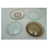 Fire-King Pie Plate; Pyrex Pie Plates & Ceramic Cherry Pie Plate