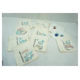 (10ct) Embroidered Flour Sack Dish Towels (NEW)