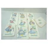 (10ct) Embroidered Flour Sack Dish Towels (NEW)