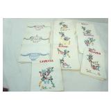 (10ct) Embroidered Flour Sack Dish Towels (NEW)
