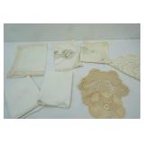 Vintage Doilies, Table Runners, Pillow Cases (off-white/cream color)