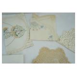 Vintage Doilies, Table Runners, Pillow Cases (off-white/cream color)