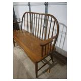 Windsor-Style Fanback Wood Bench