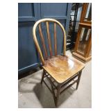Antique Oak Spindle-Back Farmhouse Chair