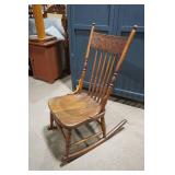 Antique Carved Back Rocking Chair