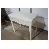 White Wood Writing Desk with 3-Drawers
