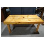 Rustic Waxed Pine Coffee Table