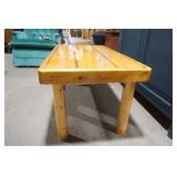 Rustic Waxed Pine Coffee Table