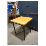 Pine Top Side Table. 25" square by 29" tall