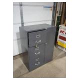 Metal File and Storage Cabinet. Locking, with key