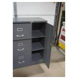 Metal File and Storage Cabinet. Locking, with key