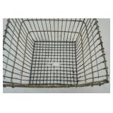 Vintage Galvanized Wire Milk Crate