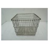 Vintage Galvanized Wire Milk Crate