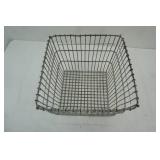 Vintage Galvanized Wire Milk Crate