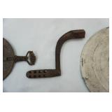 Antique Cast Iron Stove Damper, Monarch Cast Iron Stove Crank Handle, Galvanized Round Stove Pipe Collar