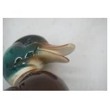 Vintage 1950s Mallard Duck Figurine 6.5" tall & Otagiri 1981 Mallard Duck Dish