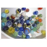 Vintage Marbles and Jar