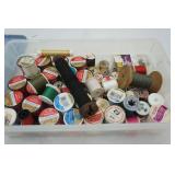 Rubbermaid Container of Sewing Thread