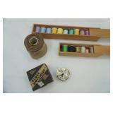 Wooden Storage Boxes for Thread, Clock, Ribbon