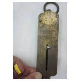 vintage scale, broom holder