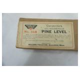 Vintage No. 5 Wood Plane & Carpenters & Household Pine Level
