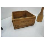 Vintage Wooden Crate Boxes and Masher