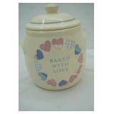 Ceramic Cookie Jar 10" tall. 7" diameter