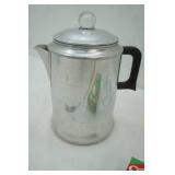 Vintage Comet Aluminum Coffee Pot, Camp Heat Fuel Cans, Stands, Grilling Fork