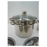 Living Quarters Stainless Steel Pots and Pans, Large Steamer