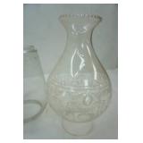 Vintage/Antique Oil Lamp and Variety of Chimneys